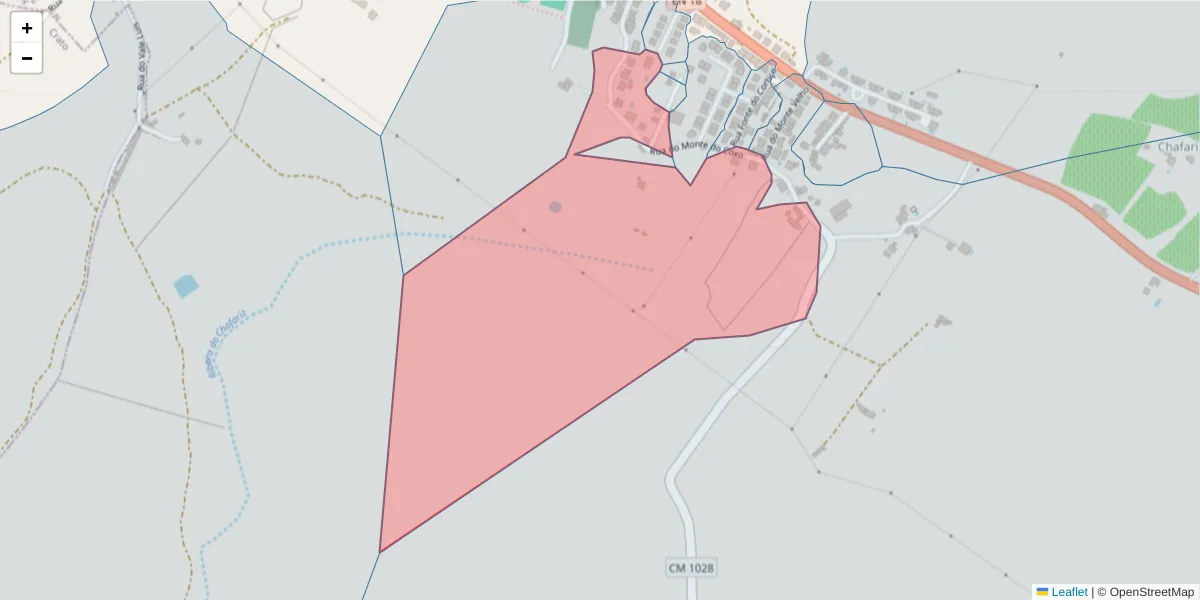 Mapa detalhado do código postal 7300-672 com limites, códigos postais vizinhos e agências dos correios