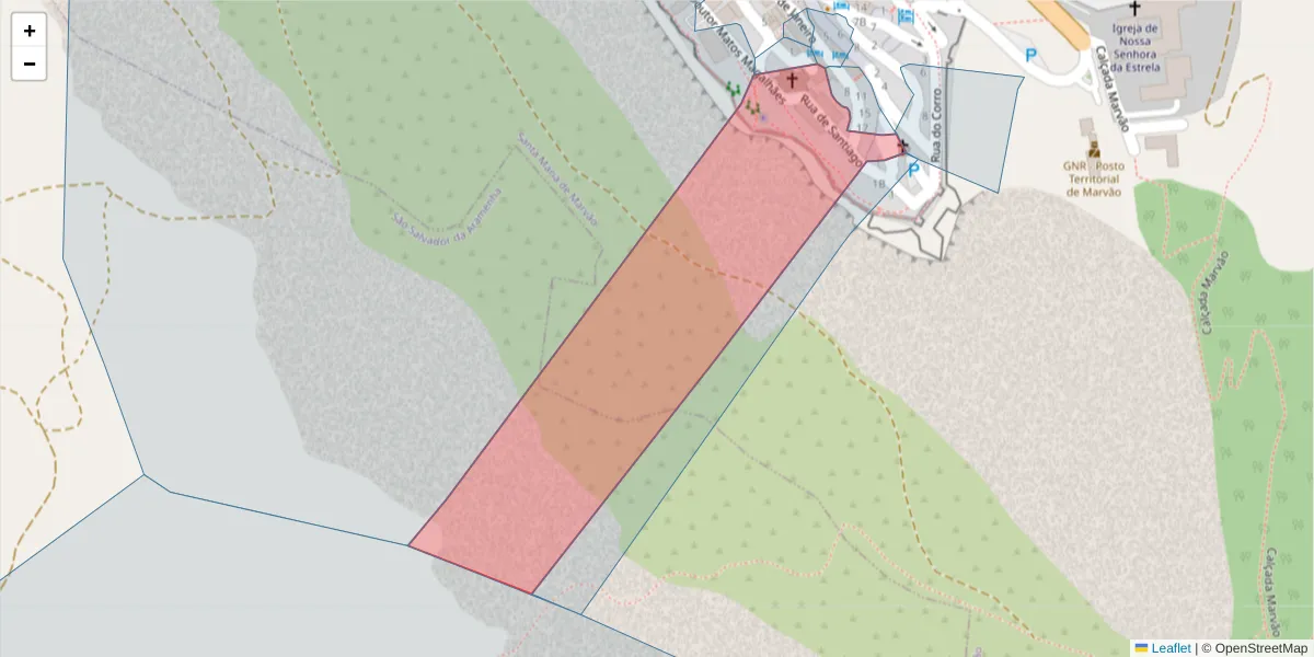 Mapa detalhado do código postal 7330-112 com limites, códigos postais vizinhos e agências dos correios
