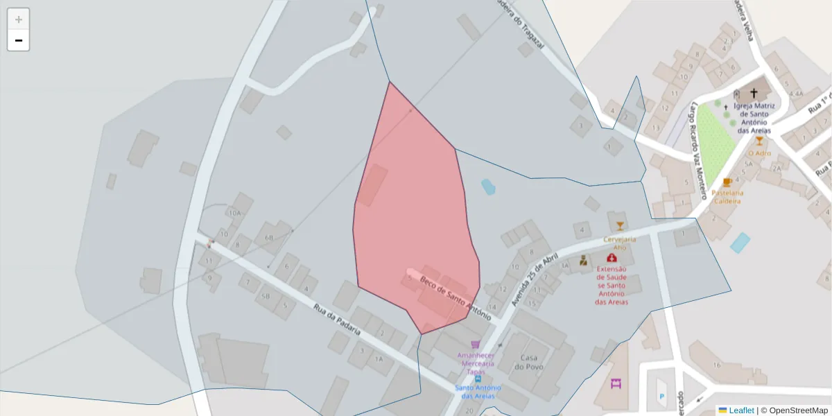Mapa detalhado do código postal 7330-256 com limites, códigos postais vizinhos e agências dos correios
