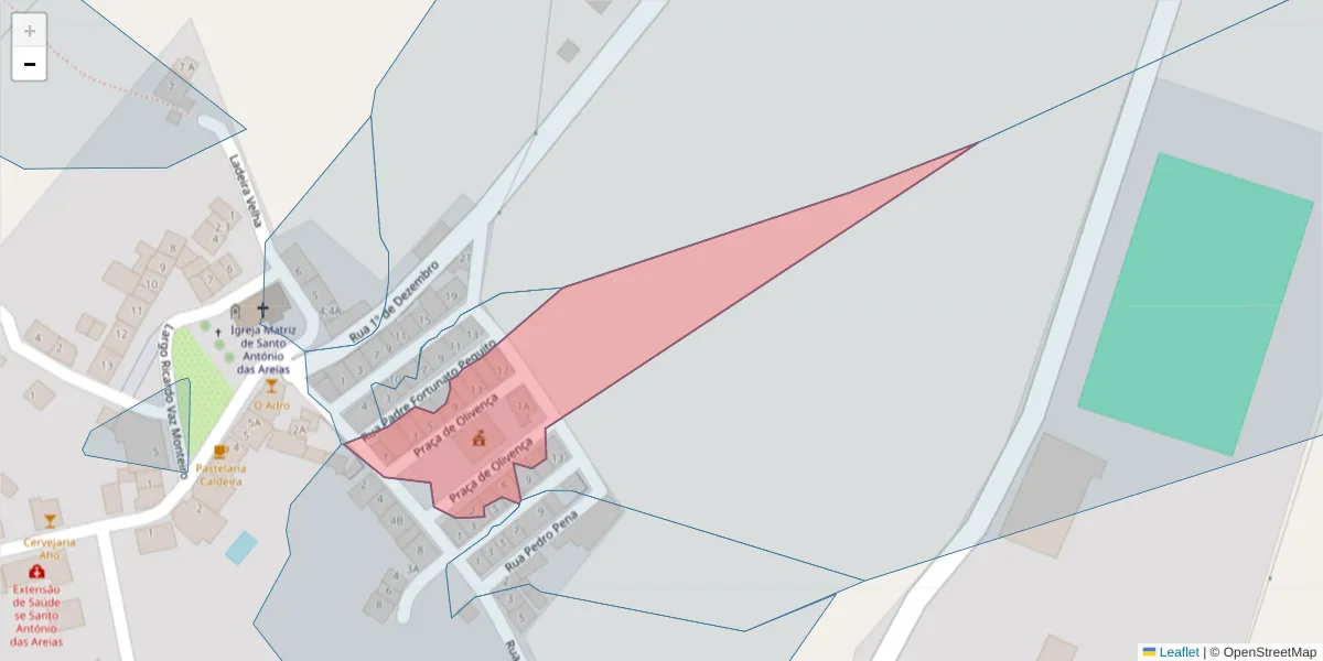 Mapa detalhado do código postal 7330-262 com limites, códigos postais vizinhos e agências dos correios