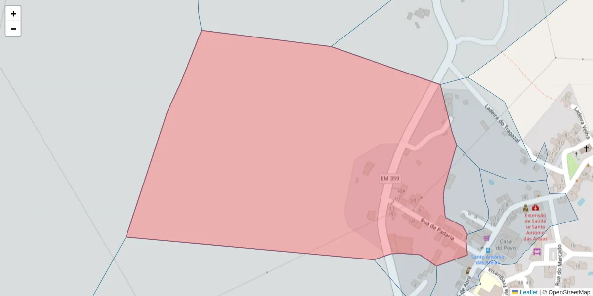 Mapa detalhado do código postal 7330-263 com limites, códigos postais vizinhos e agências dos correios