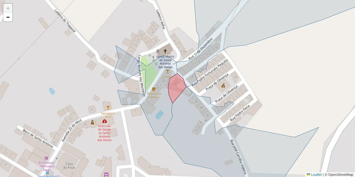 Mapa detalhado do código postal 7330-267 com limites, códigos postais vizinhos e agências dos correios