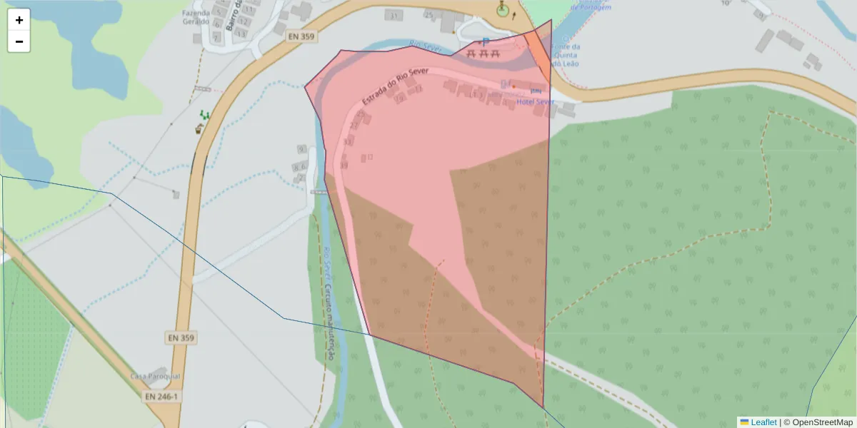 Mapa detalhado do código postal 7330-347 com limites, códigos postais vizinhos e agências dos correios