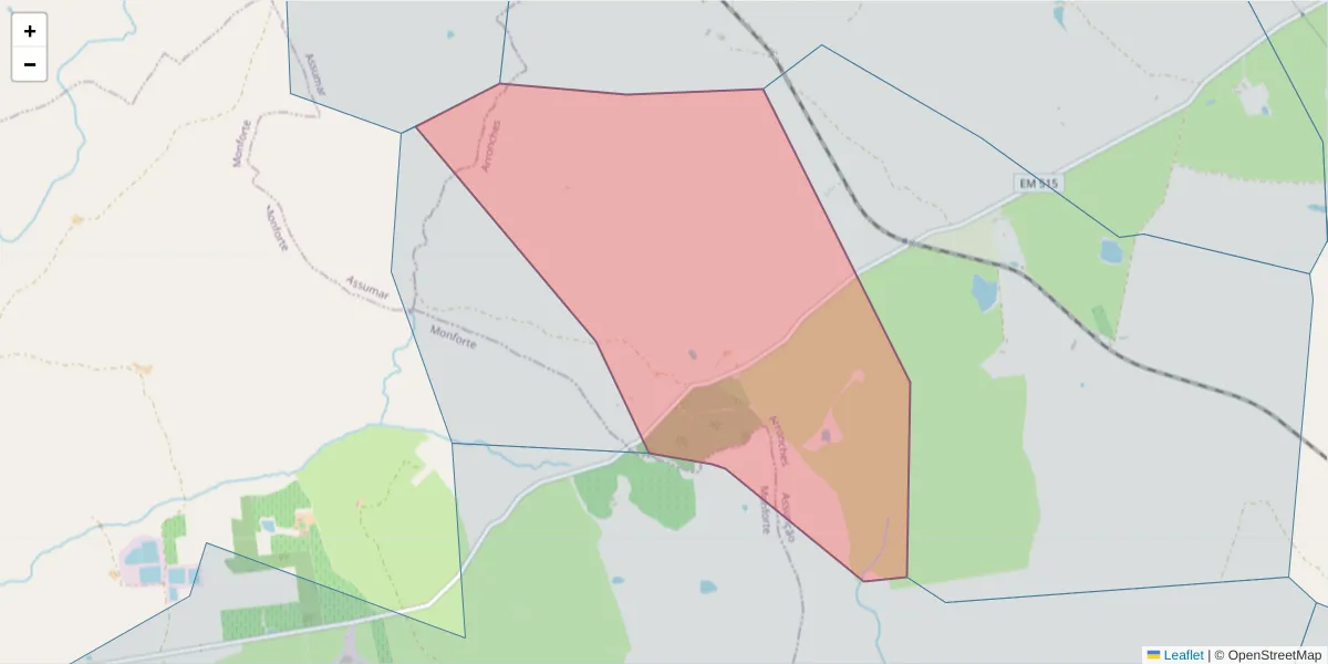 Mapa detalhado do código postal 7340-050 com limites, códigos postais vizinhos e agências dos correios