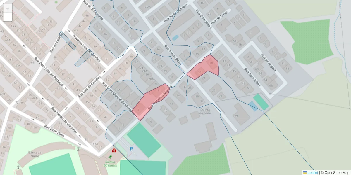 Mapa detalhado do código postal 7370-014 com limites, códigos postais vizinhos e agências dos correios