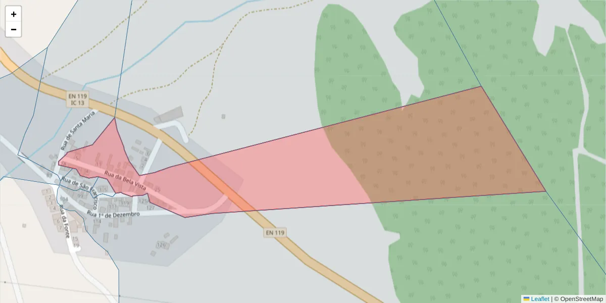 Mapa detalhado do código postal 7400-532 com limites, códigos postais vizinhos e agências dos correios