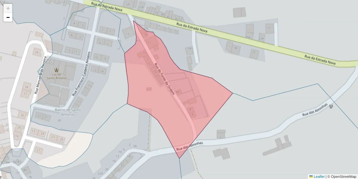 Mapa detalhado do código postal 7430-017 com limites, códigos postais vizinhos e agências dos correios