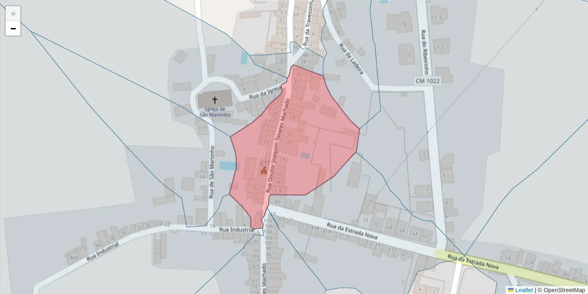 Mapa detalhado do código postal 7430-027 com limites, códigos postais vizinhos e agências dos correios