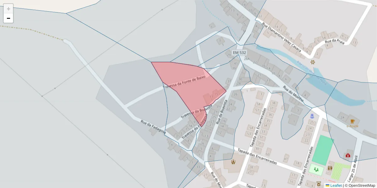 Mapa detalhado do código postal 7430-331 com limites, códigos postais vizinhos e agências dos correios