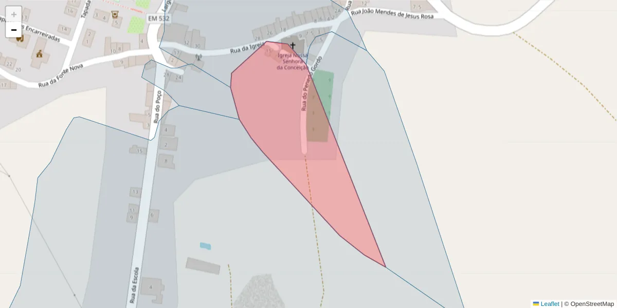 Mapa detalhado do código postal 7430-334 com limites, códigos postais vizinhos e agências dos correios