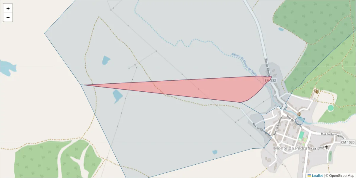 Mapa detalhado do código postal 7430-335 com limites, códigos postais vizinhos e agências dos correios