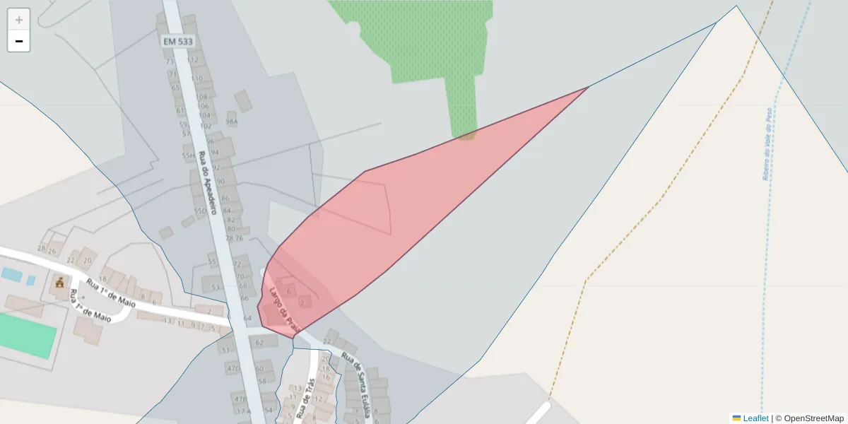Mapa detalhado do código postal 7430-351 com limites, códigos postais vizinhos e agências dos correios