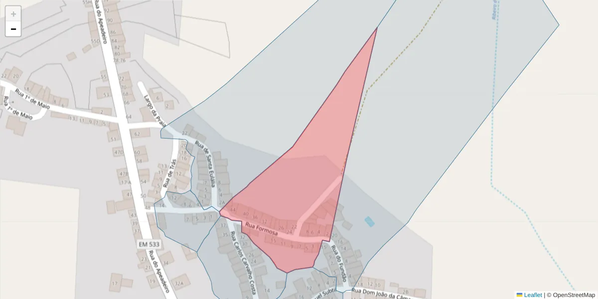 Mapa detalhado do código postal 7430-359 com limites, códigos postais vizinhos e agências dos correios