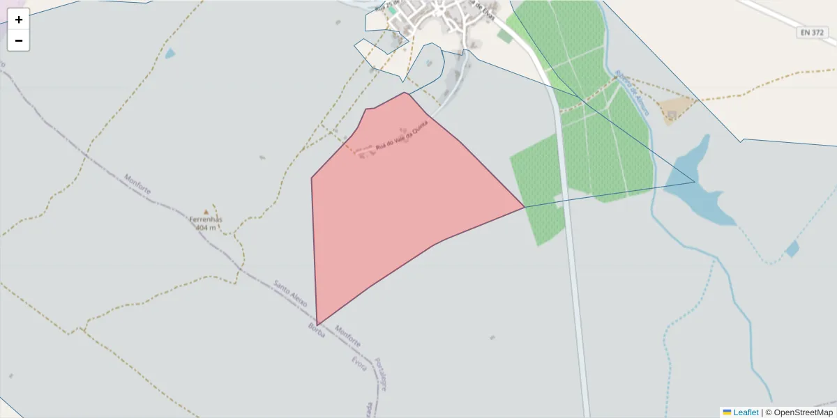 Mapa detalhado do código postal 7450-233 com limites, códigos postais vizinhos e agências dos correios