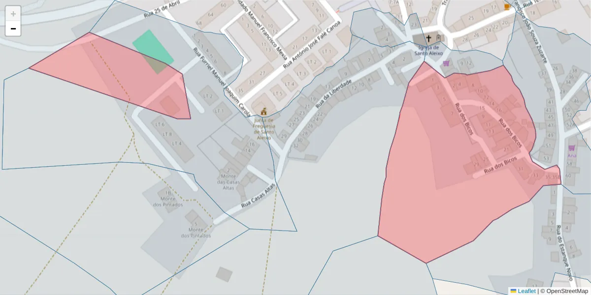 Mapa detalhado do código postal 7450-234 com limites, códigos postais vizinhos e agências dos correios