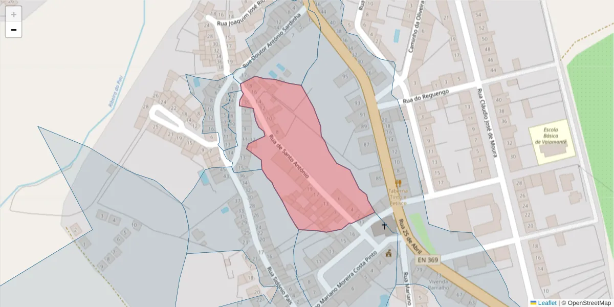 Mapa detalhado do código postal 7450-273 com limites, códigos postais vizinhos e agências dos correios