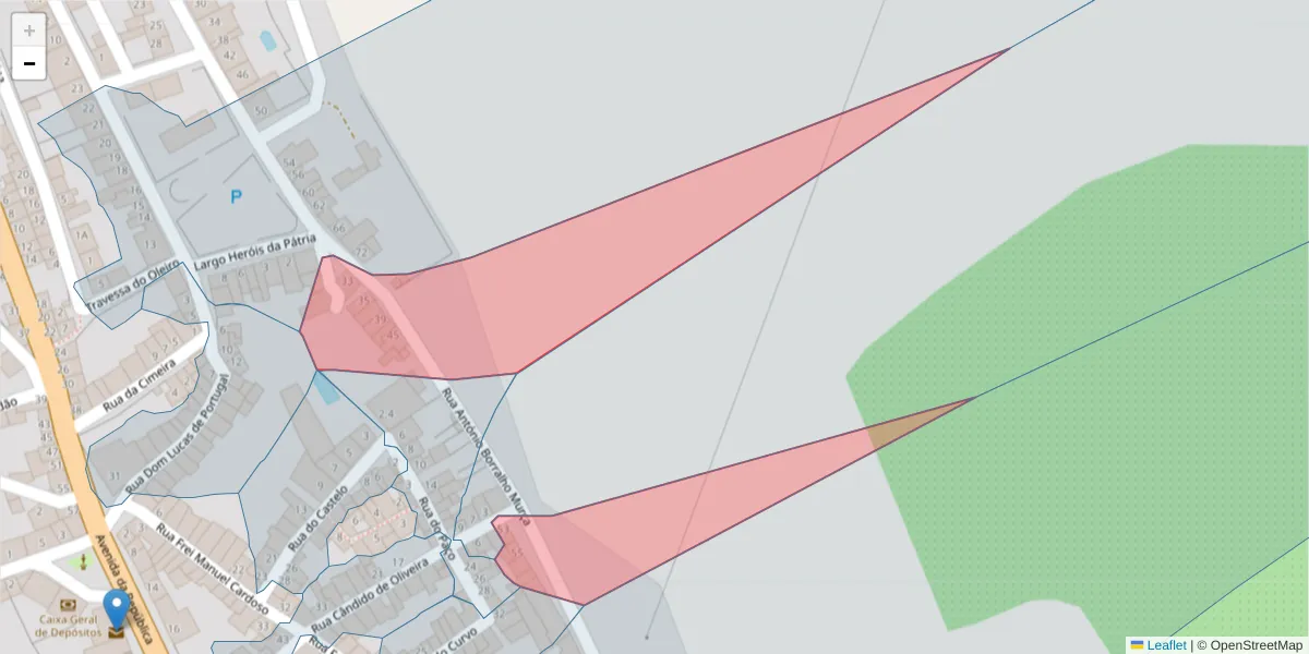 Mapa detalhado do código postal 7460-112 com limites, códigos postais vizinhos e agências dos correios