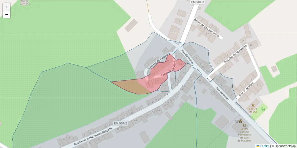 Mapa detalhado do código postal 7460-202 com limites, códigos postais vizinhos e agências dos correios