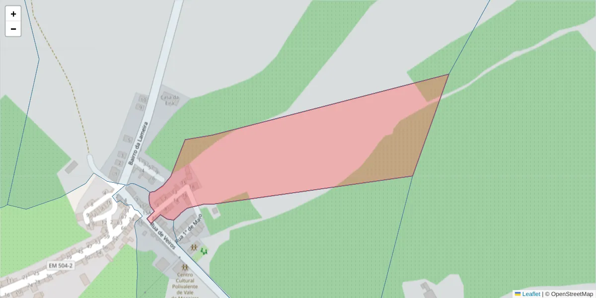 Mapa detalhado do código postal 7460-204 com limites, códigos postais vizinhos e agências dos correios