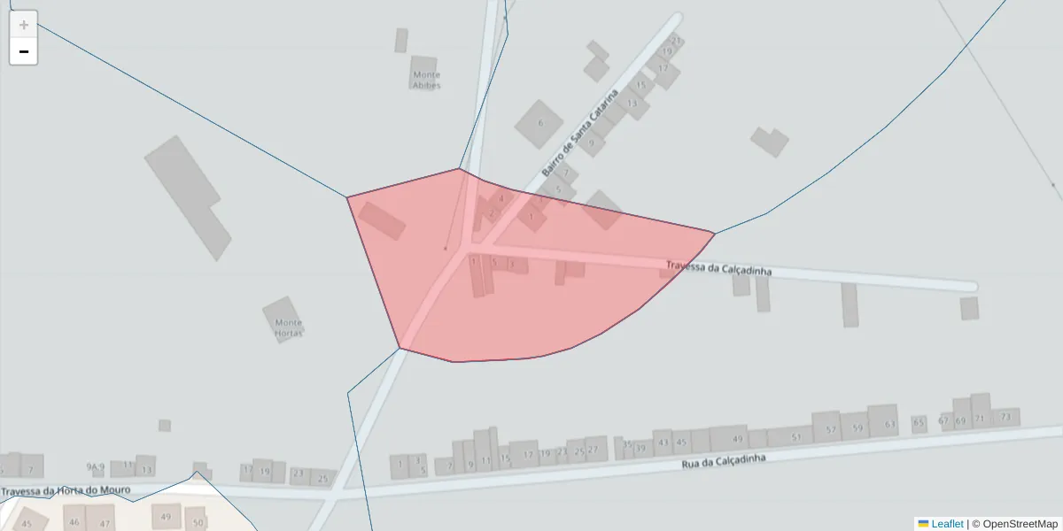 Mapa detalhado do código postal 7470-076 com limites, códigos postais vizinhos e agências dos correios