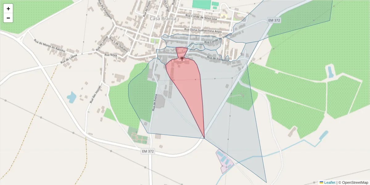 Mapa detalhado do código postal 7470-113 com limites, códigos postais vizinhos e agências dos correios
