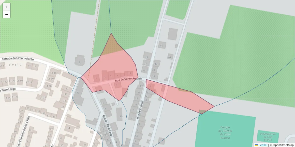 Mapa detalhado do código postal 7470-130 com limites, códigos postais vizinhos e agências dos correios