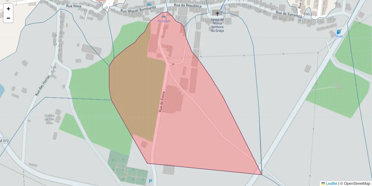 Mapa detalhado do código postal 7470-156 com limites, códigos postais vizinhos e agências dos correios