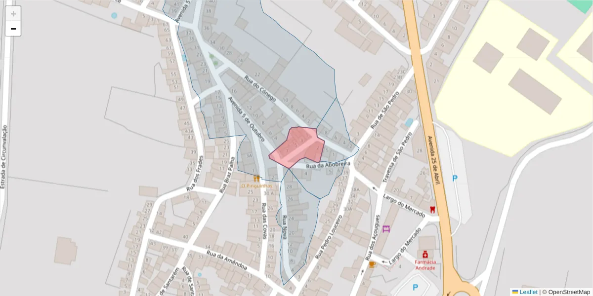 Mapa detalhado do código postal 7470-219 com limites, códigos postais vizinhos e agências dos correios