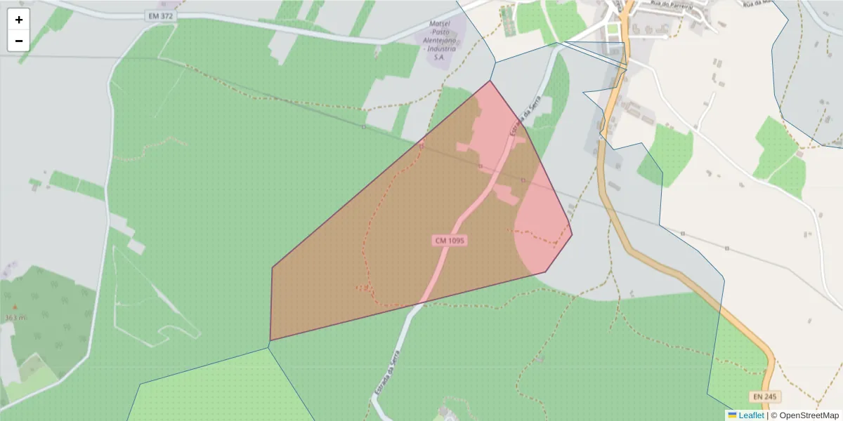 Mapa detalhado do código postal 7470-269 com limites, códigos postais vizinhos e agências dos correios