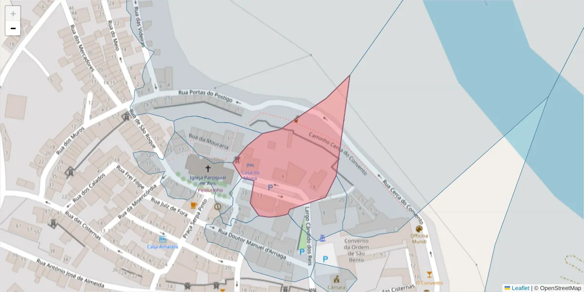 Mapa detalhado do código postal 7480-119 com limites, códigos postais vizinhos e agências dos correios