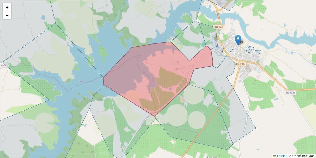 Mapa detalhado do código postal 7480-181 com limites, códigos postais vizinhos e agências dos correios