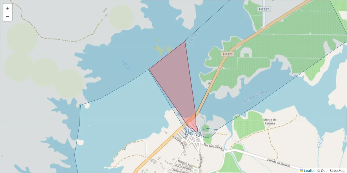 Mapa detalhado do código postal 7480-215 com limites, códigos postais vizinhos e agências dos correios