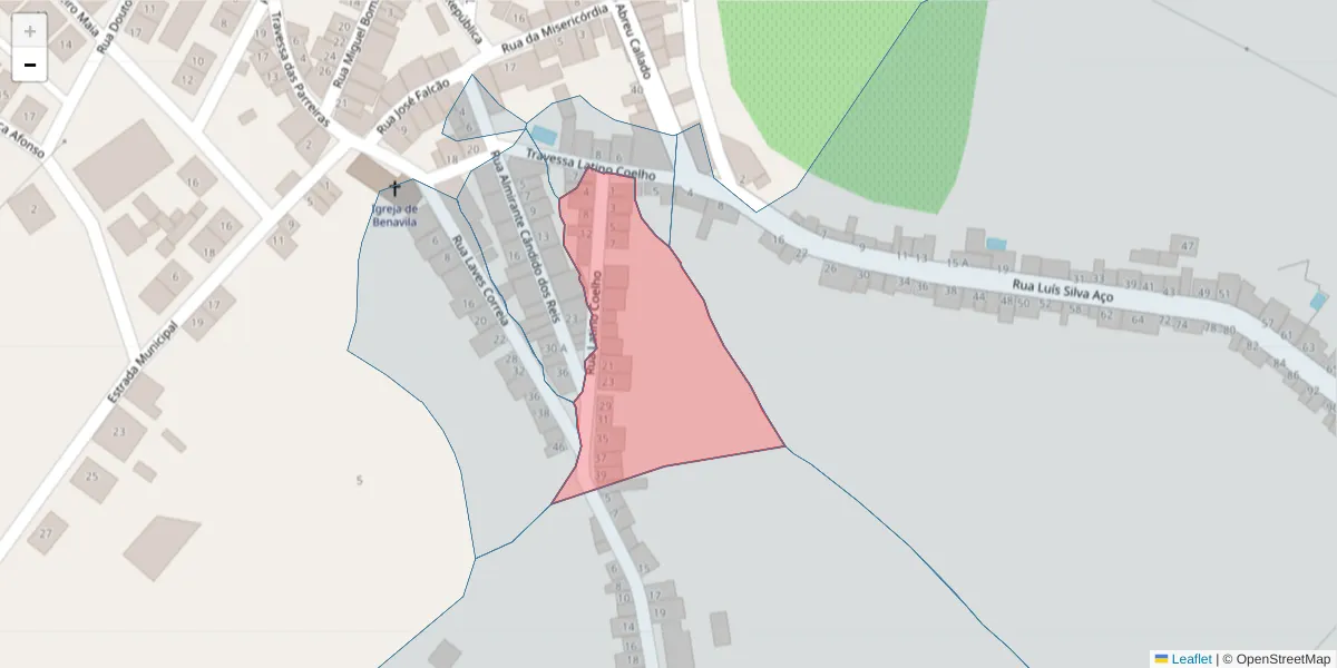 Mapa detalhado do código postal 7480-219 com limites, códigos postais vizinhos e agências dos correios