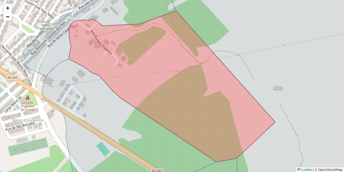 Mapa detalhado do código postal 7480-306 com limites, códigos postais vizinhos e agências dos correios
