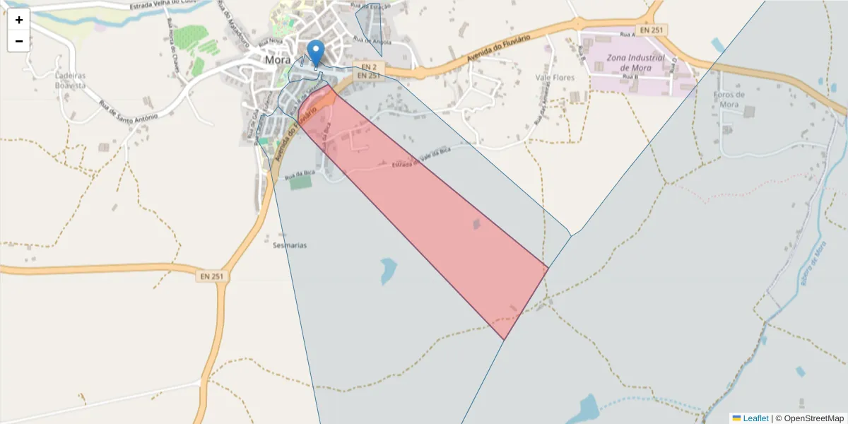 Mapa detalhado do código postal 7490-223 com limites, códigos postais vizinhos e agências dos correios