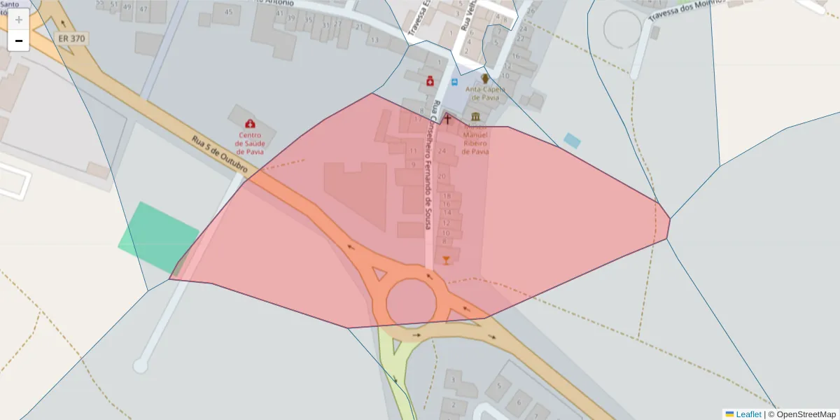 Mapa detalhado do código postal 7490-427 com limites, códigos postais vizinhos e agências dos correios