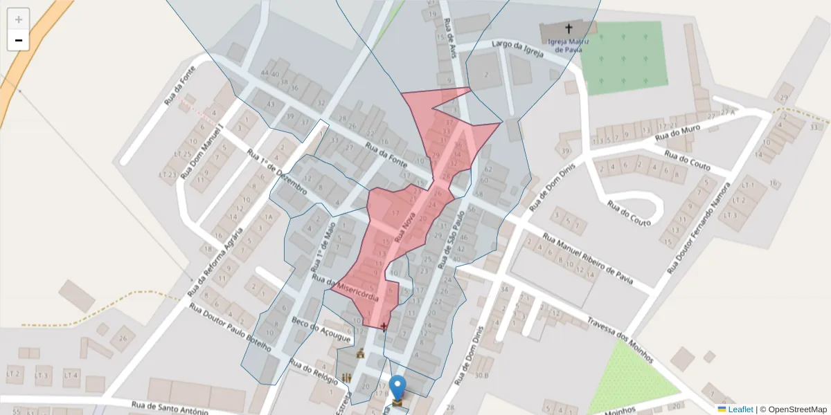Mapa detalhado do código postal 7490-443 com limites, códigos postais vizinhos e agências dos correios