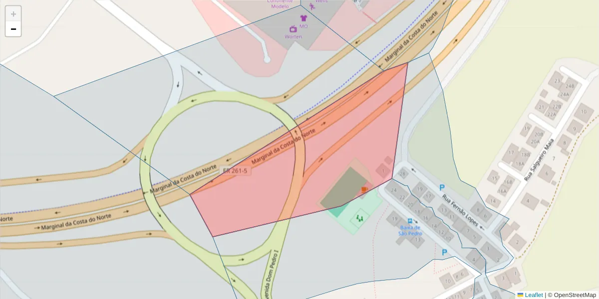 Mapa detalhado do código postal 7520-173 com limites, códigos postais vizinhos e agências dos correios