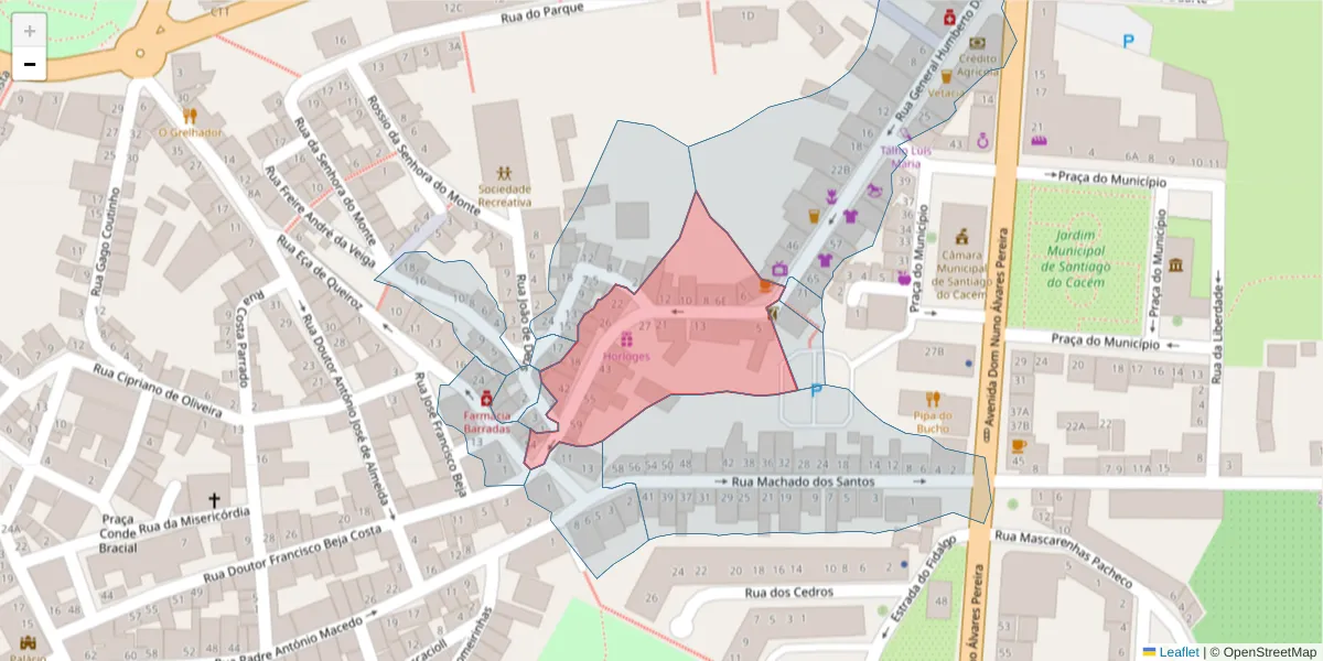 Mapa detalhado do código postal 7540-177 com limites, códigos postais vizinhos e agências dos correios
