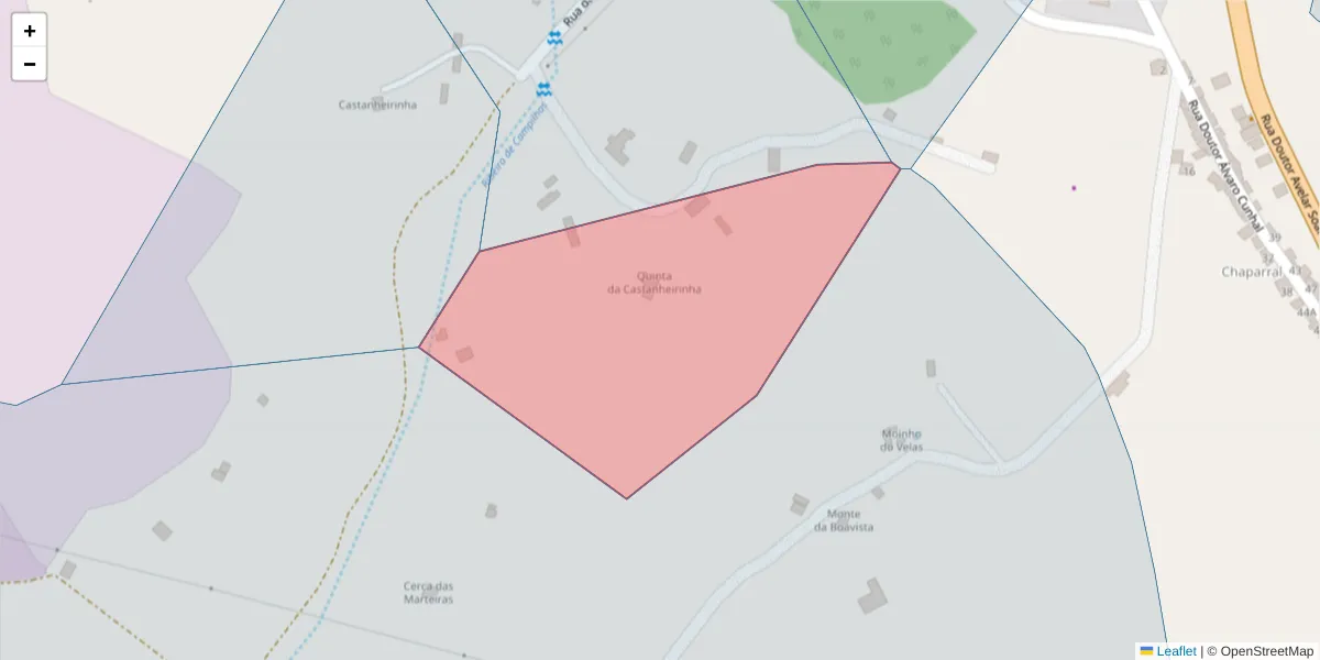 Mapa detalhado do código postal 7555-032 com limites, códigos postais vizinhos e agências dos correios