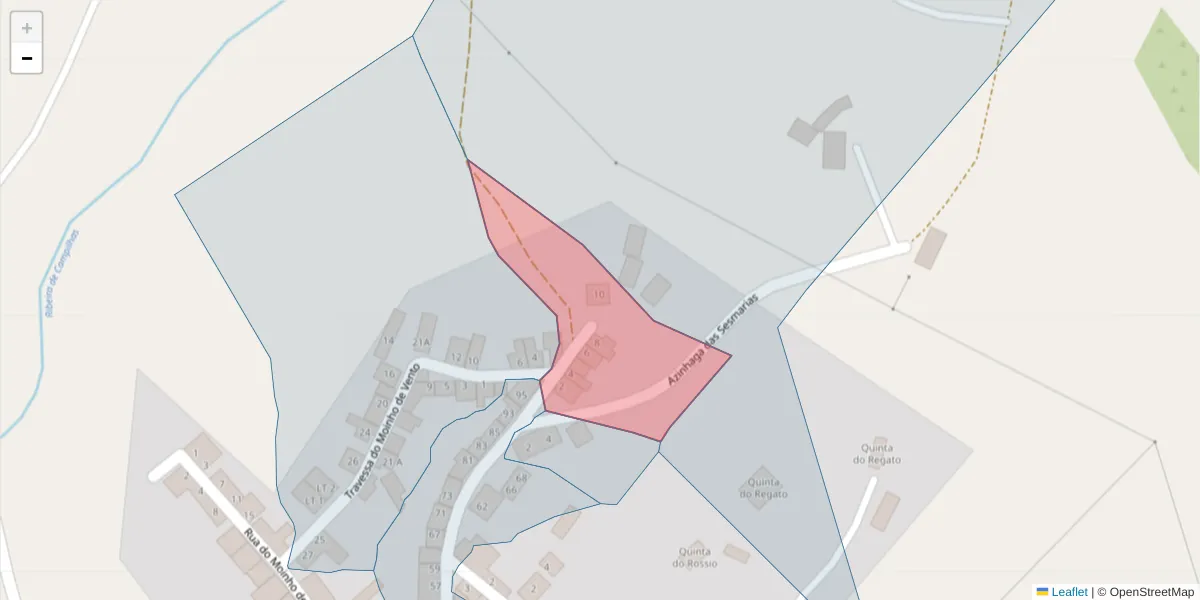 Mapa detalhado do código postal 7555-147 com limites, códigos postais vizinhos e agências dos correios