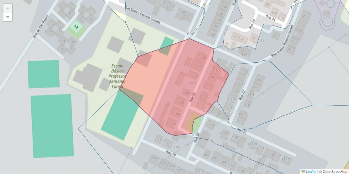 Mapa detalhado do código postal 7565-033 com limites, códigos postais vizinhos e agências dos correios