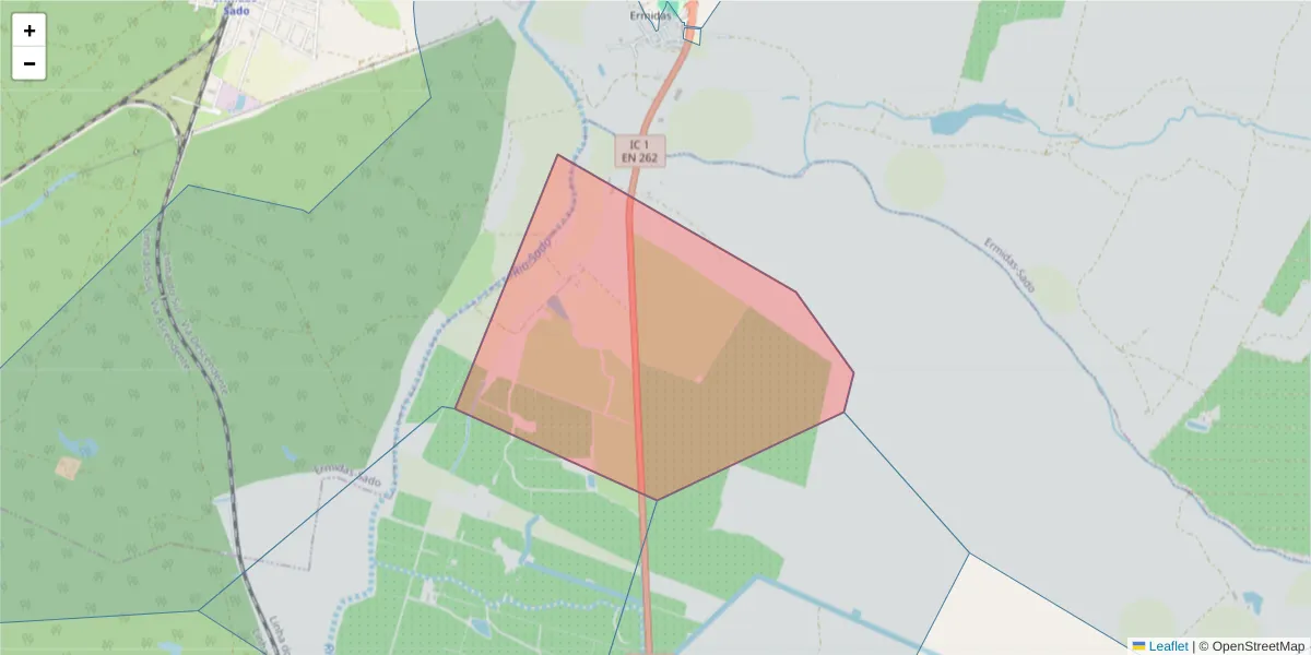 Mapa detalhado do código postal 7565-113 com limites, códigos postais vizinhos e agências dos correios