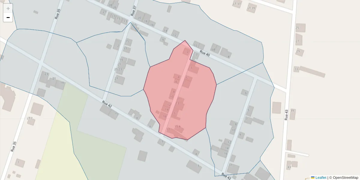 Mapa detalhado do código postal 7565-219 com limites, códigos postais vizinhos e agências dos correios