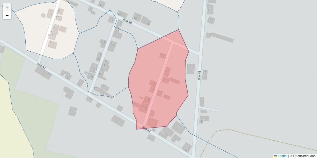 Mapa detalhado do código postal 7565-222 com limites, códigos postais vizinhos e agências dos correios