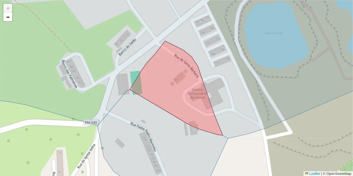 Mapa detalhado do código postal 7570-015 com limites, códigos postais vizinhos e agências dos correios