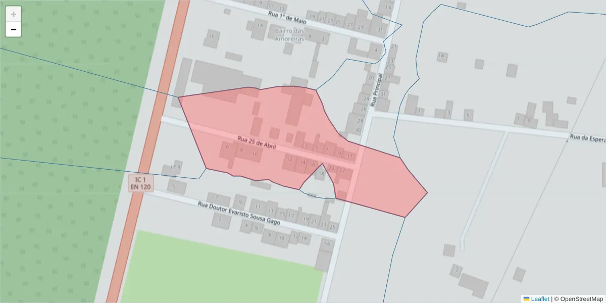 Mapa detalhado do código postal 7570-163 com limites, códigos postais vizinhos e agências dos correios
