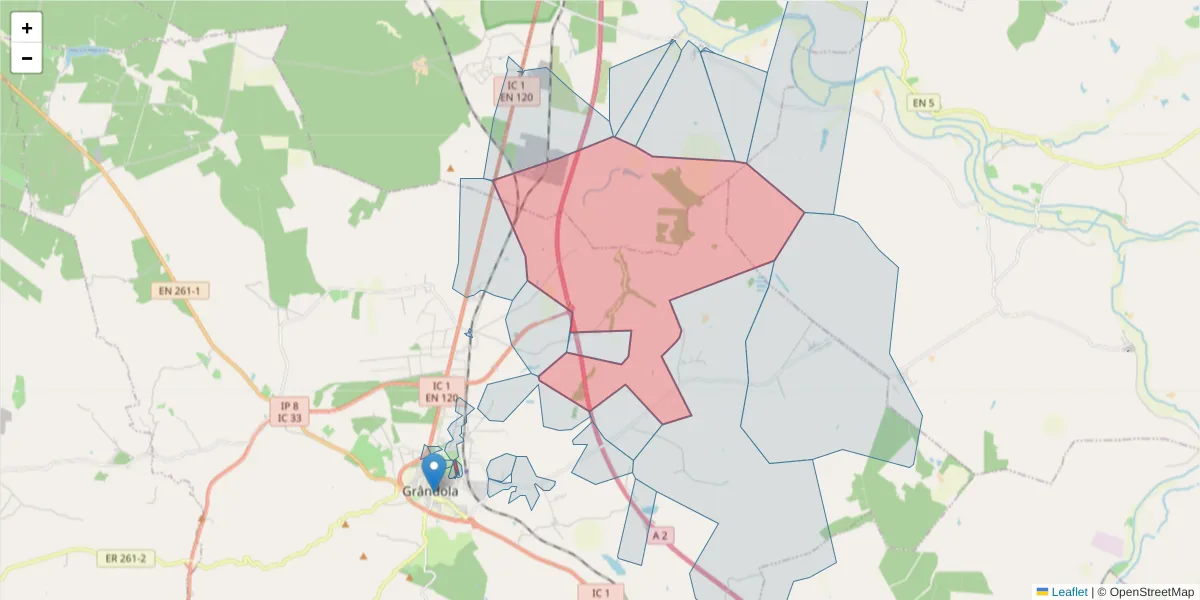 Mapa detalhado do código postal 7570-192 com limites, códigos postais vizinhos e agências dos correios