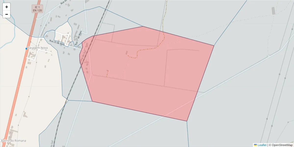 Mapa detalhado do código postal 7570-211 com limites, códigos postais vizinhos e agências dos correios