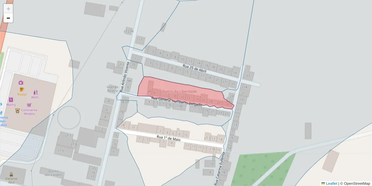 Mapa detalhado do código postal 7570-266 com limites, códigos postais vizinhos e agências dos correios